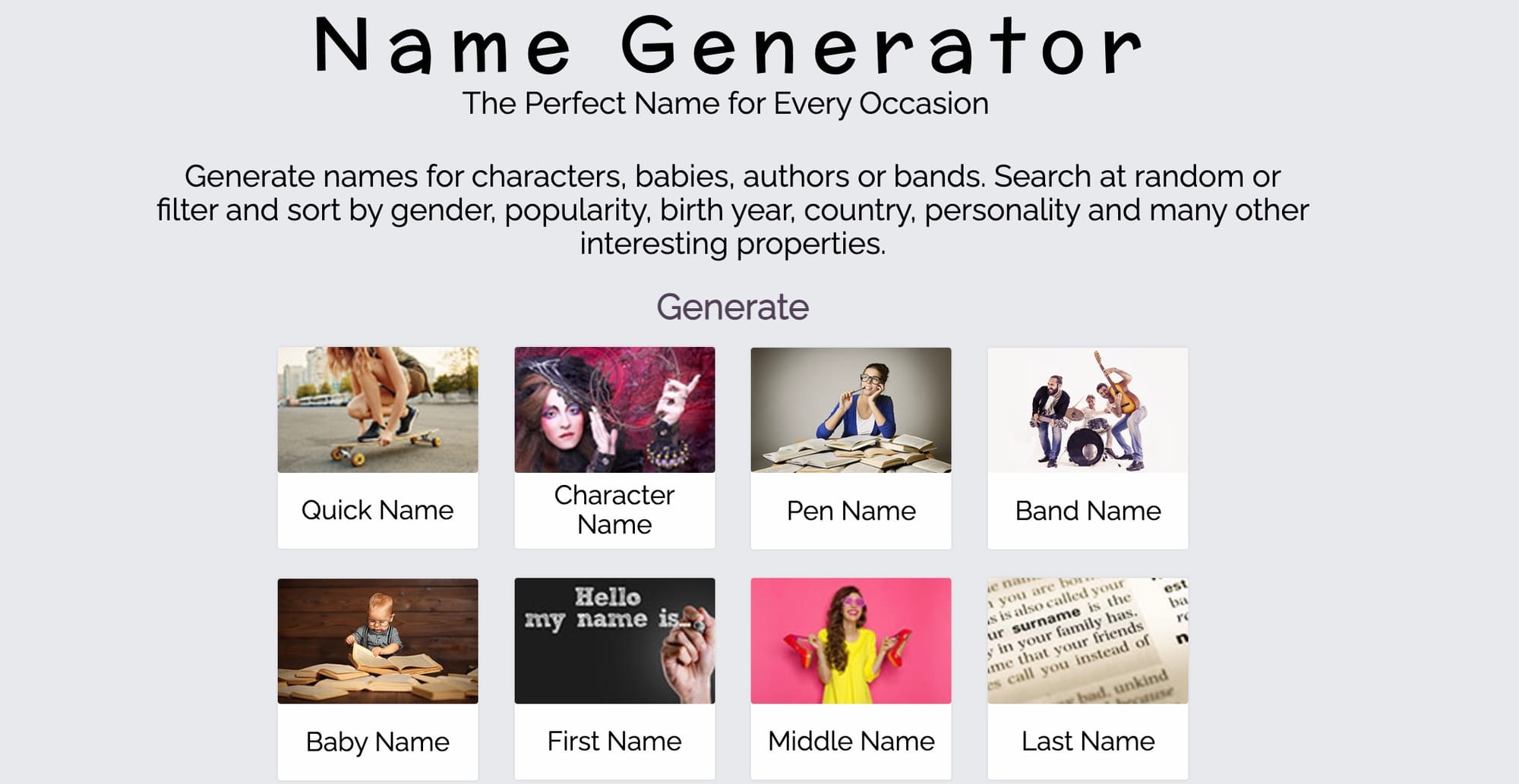 Name Generator for Every Occasion