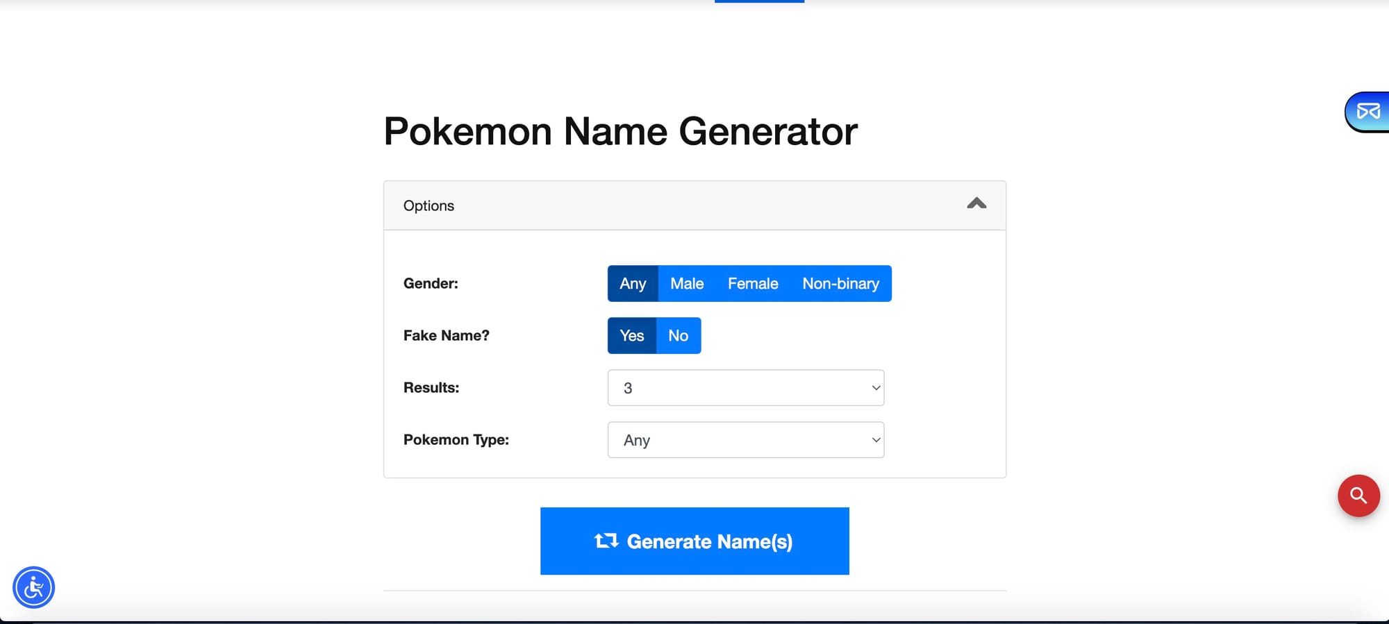 PokeName Generator