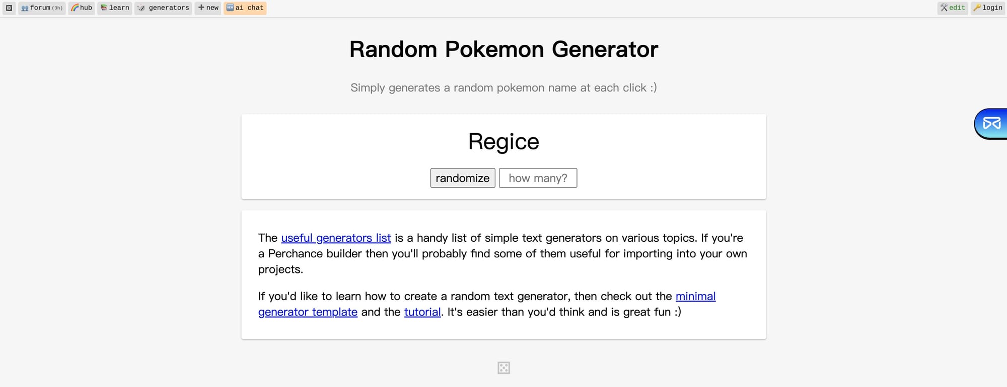 Random Pokemon Name Generator by Perchance