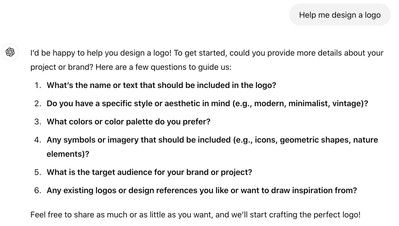 Use ChatGPT to Design Logos